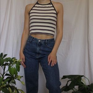 Striped halter from brandy